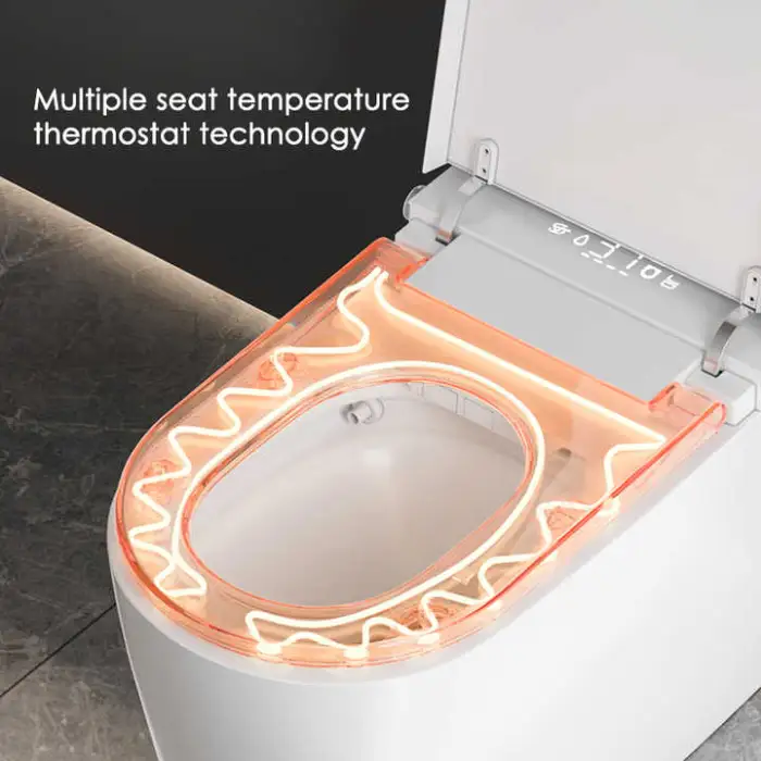 Automatic Ceramic Smart Toilet Floor Mounted Sanitary Ware Remote Control Convenient Intelligent Seat Heating