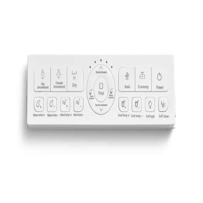 Advanced Smart Bidet Seat Elongated Toilet Seats with Remote Control & Seat Heating Function