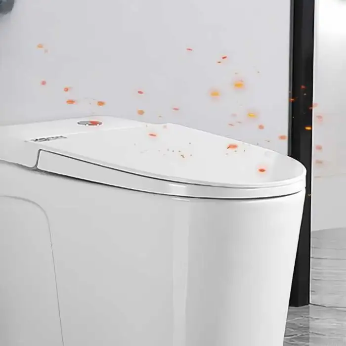 Automatic Electric Smart Toilet Ceramic Bathroom Floor Mounted Elongated Bowl Seat Heating S-Trap Intelligent Features