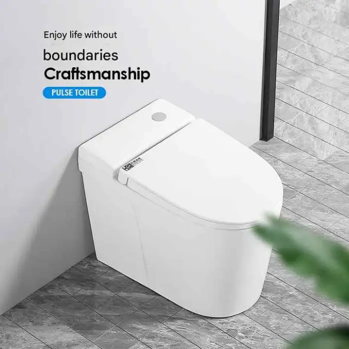 Automatic Electric Smart Toilet Ceramic Bathroom Floor Mounted Elongated Bowl Seat Heating S-Trap Intelligent Features