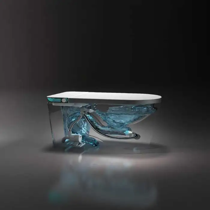 Sensor Bathroom Toilet and Sink Set Intelligent Heated Toilet Seat Ceramic S Trap Siphonic Luxury Portable Toilet