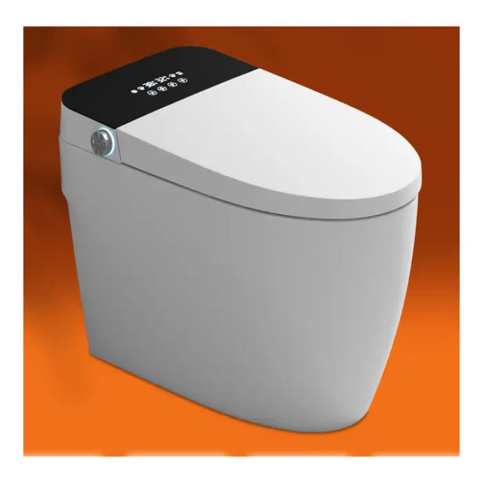 Male Female Floor-Mounted Water Spray Toilet Seat with Remote Control Elongated Bowl Shape Seat Heating Home Office Mobile