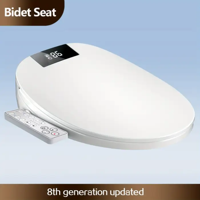 Intelligent Smart Composting Portable Toilet Seat Automatic Remote Controlled Silent Jet Elongated Shape Made Seat Heating