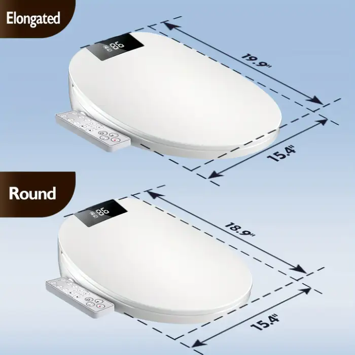 Intelligent Smart Composting Portable Toilet Seat Automatic Remote Controlled Silent Jet Elongated Shape Made Seat Heating