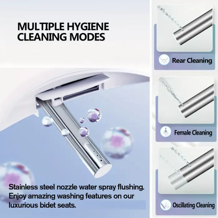 Intelligent Smart Composting Portable Toilet Seat Automatic Remote Controlled Silent Jet Elongated Shape Made Seat Heating