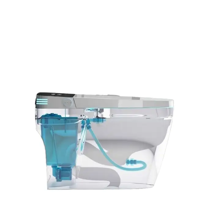 Smart Household Hotel Toilet Seat Fully Automatic Lid Flip Integrated Instant Heating No Water Pressure Limit Drying S-Trap