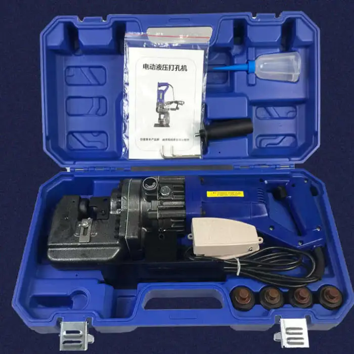 MHP-20 Electric Hydraulic Punching Machine Circle Eyelet Steel Aluminum Thin Metal Hole Puncher Tool Round Corner