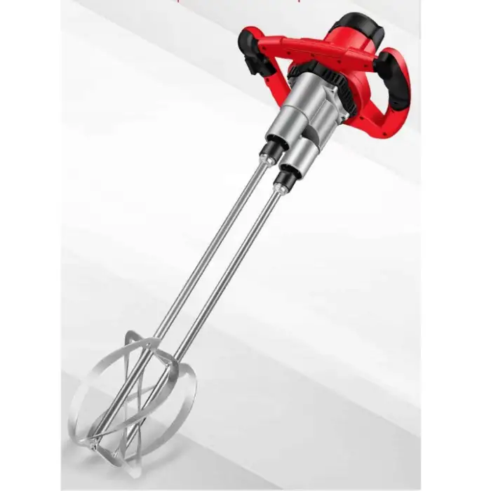 Dual Shaft Hand Paint Mixer DIY Industrial Grade 220V Rated Voltage Double Shafts Paddle Mixer