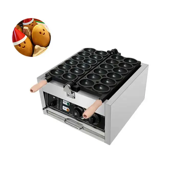 Electric Waffle Oven Snack Machine Stainless Steel Smile Egg Waffle Maker for Restaurants and Food Shops 220V Power