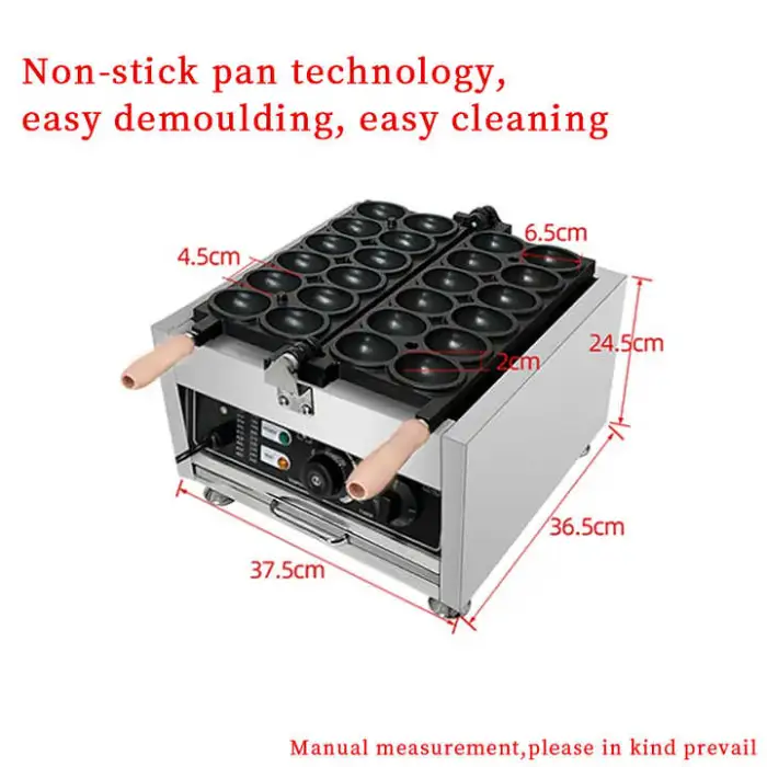 Electric Waffle Oven Snack Machine Stainless Steel Smile Egg Waffle Maker for Restaurants and Food Shops 220V Power