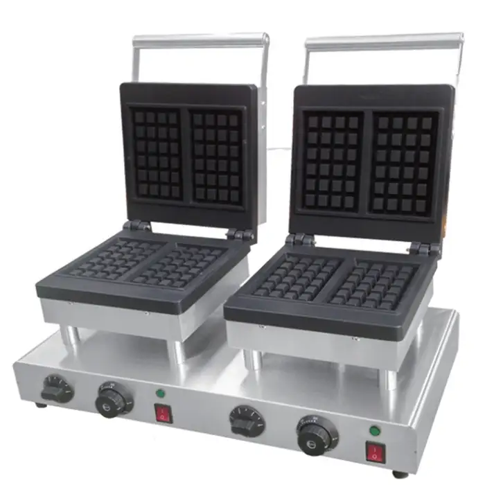 Stainless Steel Waffle Furnace Snack Equipment Waffle Making Machine With Handle