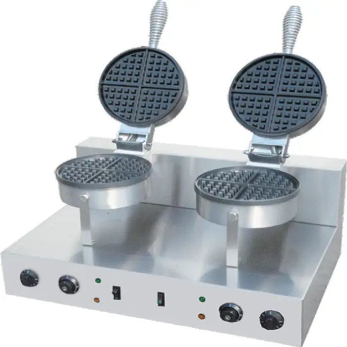 Stainless Steel Waffle Furnace Snack Equipment Waffle Making Machine With Handle