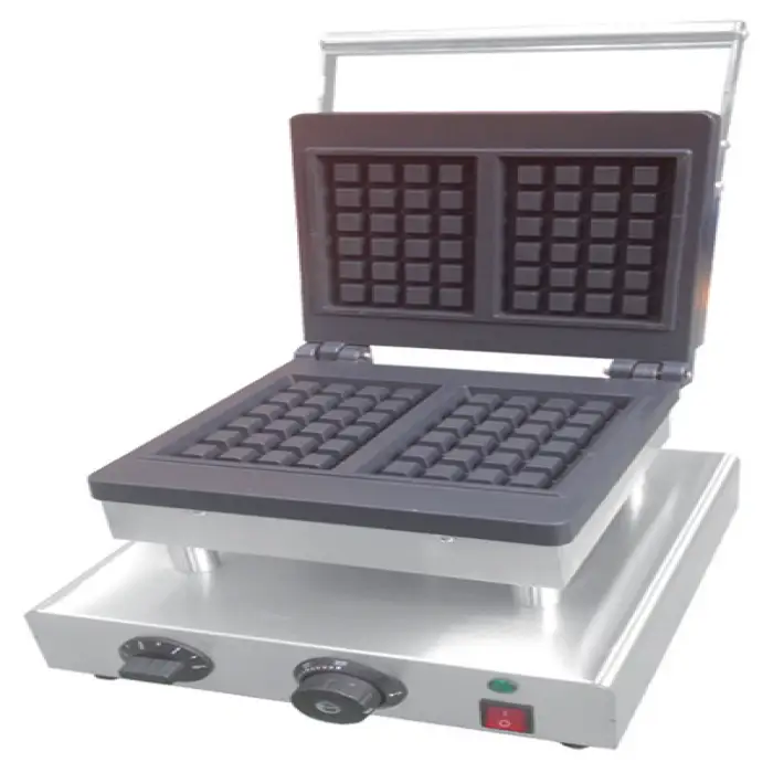 Stainless Steel Waffle Furnace Snack Equipment Waffle Making Machine With Handle