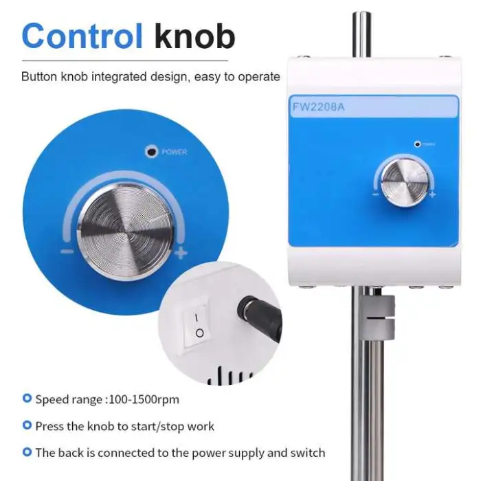 Laboratory Paint Perfume Mixer Desktop Liquid Cosmetic Overhead Stirrer Mixer 2L Lab Agitator