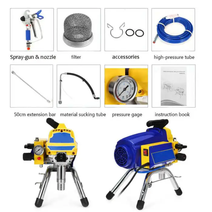 3000PSI Mini Portable Pump Painting Spray Putty Gun Sprayers Electric High Pressure Paint Airless Sprayer Machine