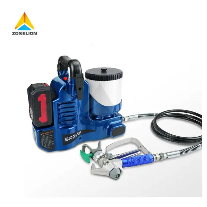 Portable High Pressure 1200mL Electric Airless Paint Sprayer Battery Powered Power Spray Gun Machine