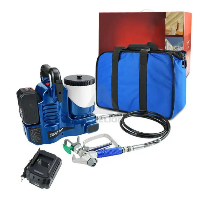 Portable High Pressure 1200mL Electric Airless Paint Sprayer Battery Powered Power Spray Gun Machine