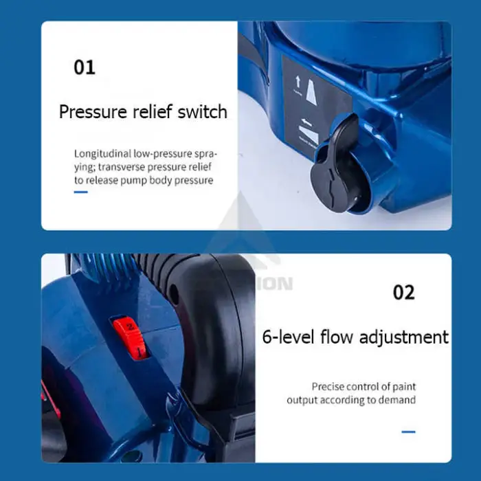 Portable High Pressure 1200mL Electric Airless Paint Sprayer Battery Powered Power Spray Gun Machine