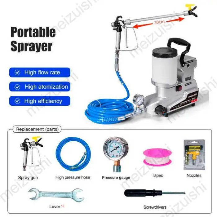 DIY  Light-weight 8kg Latex Paint Electric Airless High Pressure Paint Sprayer Portable Sprayer