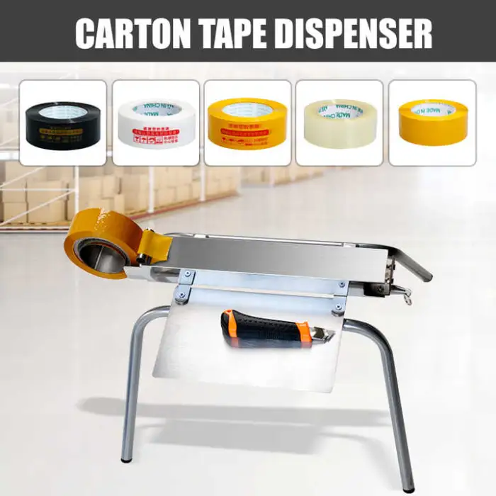 H50 Manual Case Sealer Semi Automatic Desktop Portable Metal Sealer Scotch Tape Sealing Dispenser for Carton Box