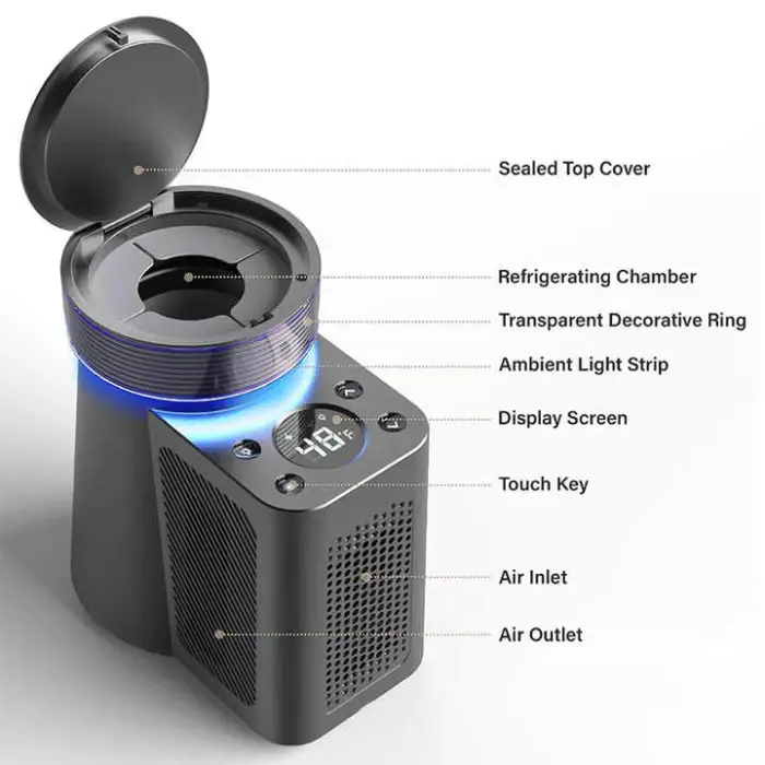 Electronic Fridge Digital Wine Bottle Chiller Portable Wine Cooler Champagne Cooler Drink Cooler