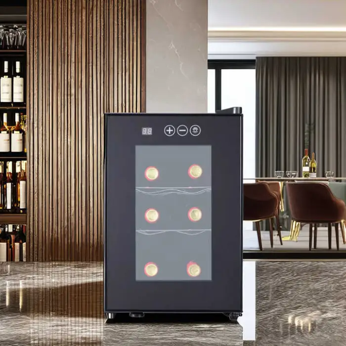 16L 6 Bottles Commercial Electric Red Wine Automatic Refrigerator Wine Cooler Portable Wine Dispenser