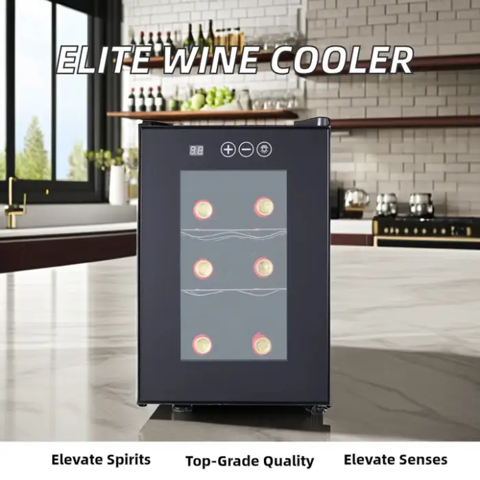 16L 6 Bottles Commercial Electric Red Wine Automatic Refrigerator Wine Cooler Portable Wine Dispenser