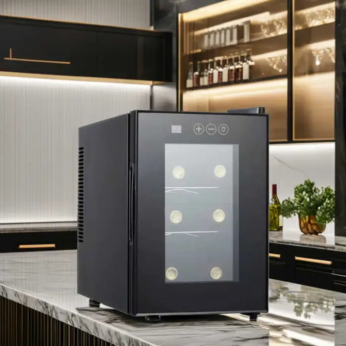 16L 6 Bottles Commercial Electric Red Wine Automatic Refrigerator Wine Cooler Portable Wine Dispenser