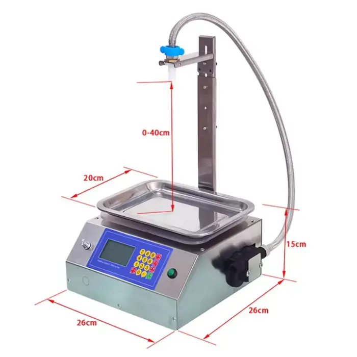 10L/min Semi Auto Beverage Oil Liquid Detergent Wine Weighing Dispensing Machine Diaphragm Pump Liquid Filler