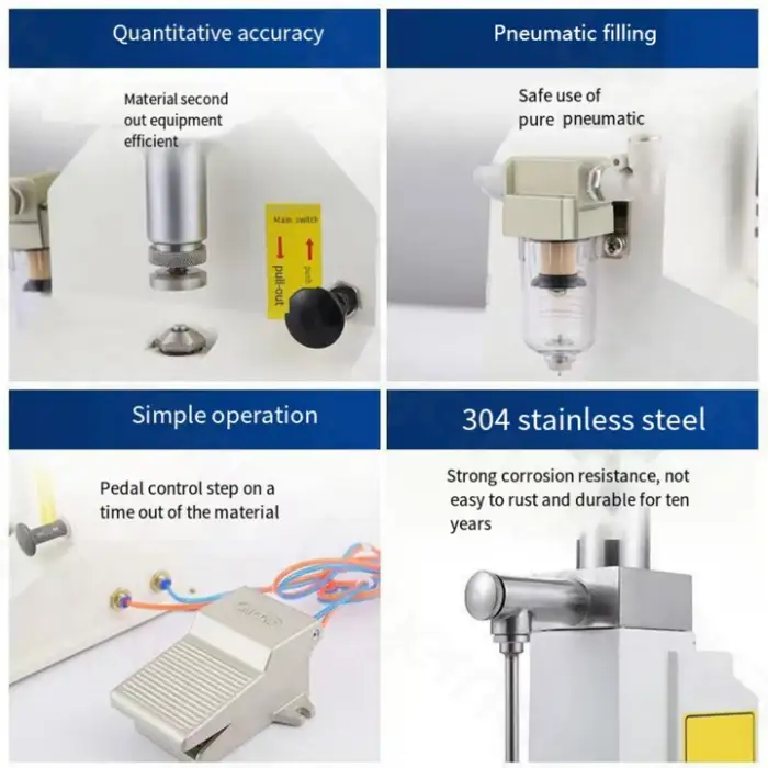 Vertical Pneumatic Juice Water Cosmetic Beverage Paste Honey Can Wine Liquid Tube Filler Shampoo Plastic Bottle Filling Machine