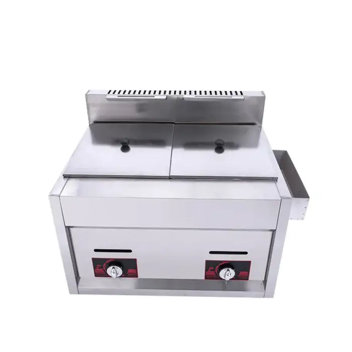 6L+6L Double-Tank Gas Deep Frying Machine Stainless Steel Catering Equipment Turkey Fryer