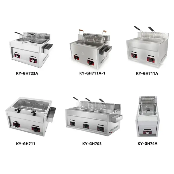 6L+6L Double-Tank Gas Deep Frying Machine Stainless Steel Catering Equipment Turkey Fryer