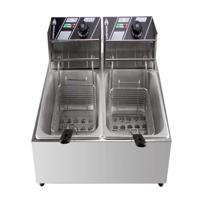 6L+6L Double-Tank Gas Deep Frying Machine Stainless Steel Catering Equipment Turkey Fryer