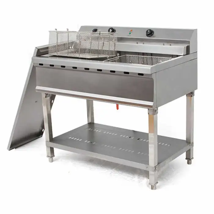 Commercial Stainless Steel Custom Vertical Single Cylinder Timer Electric Deep Fryer