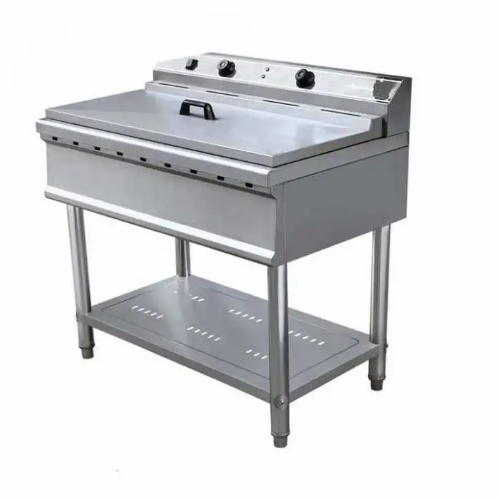 Commercial Stainless Steel Custom Vertical Single Cylinder Timer Electric Deep Fryer