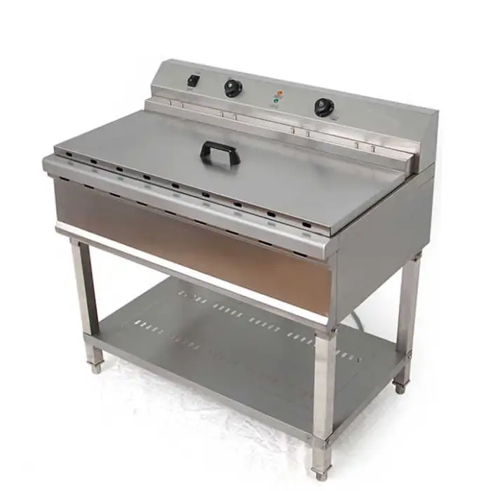 Commercial Stainless Steel Custom Vertical Single Cylinder Timer Electric Deep Fryer