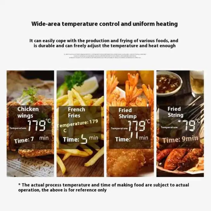 Commercial Electric Fryers 110V-220V Accurate Timing High Capacity Fryer Machine Durable Stainless Steel Deep Fryer