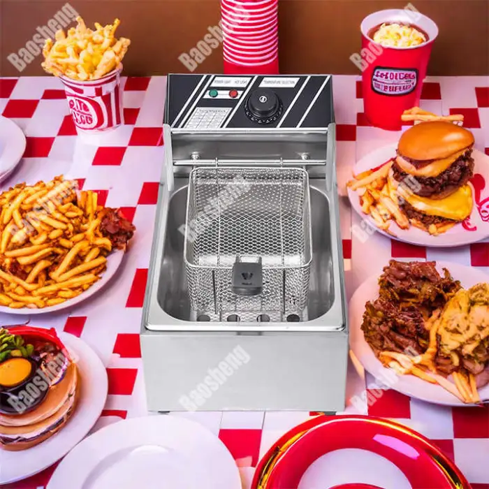 Electric Deep Fryer with 2 Frying Baskets for Restaurant