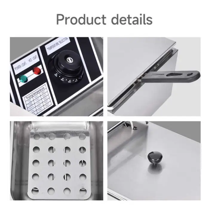 Electric Deep Fryer with 2 Frying Baskets for Restaurant