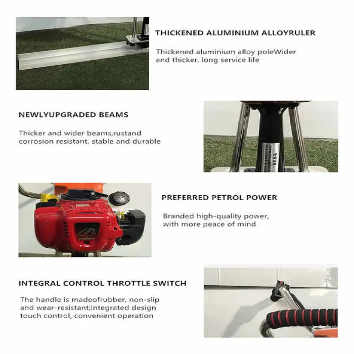 Road Construction Machinery Floor Leveling Machine Construction Surface Finishing Concrete Vibratory Screed with 1-6m Ruler