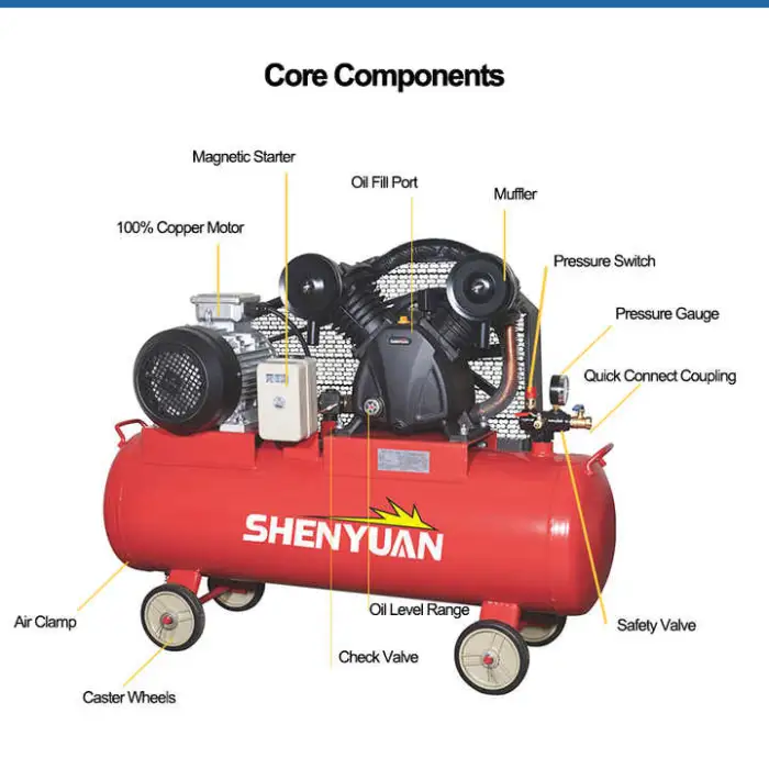 Industrial Grade Air Compressor 3HP 150L Tank High Pressure Piston Belt Driven for Automotive Repair