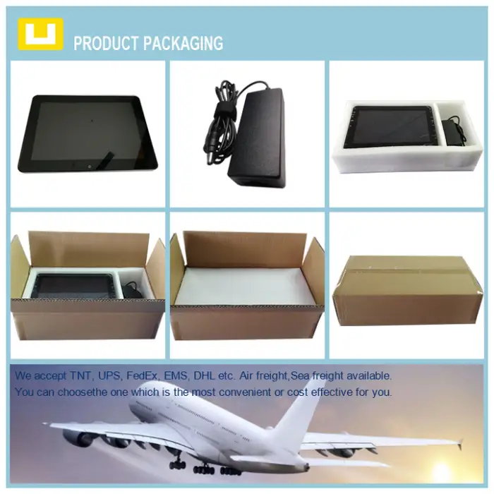 USINGWIN 10.1 Inch All Computer in One Pc Front Panel IP65 Waterproof Embedded Android Tablet