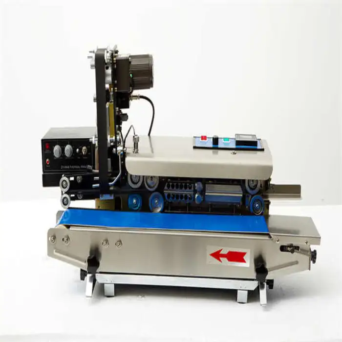 Semi Automatic Horizontal Continous Band Plastic Bag Packing Foil Sealing Machines