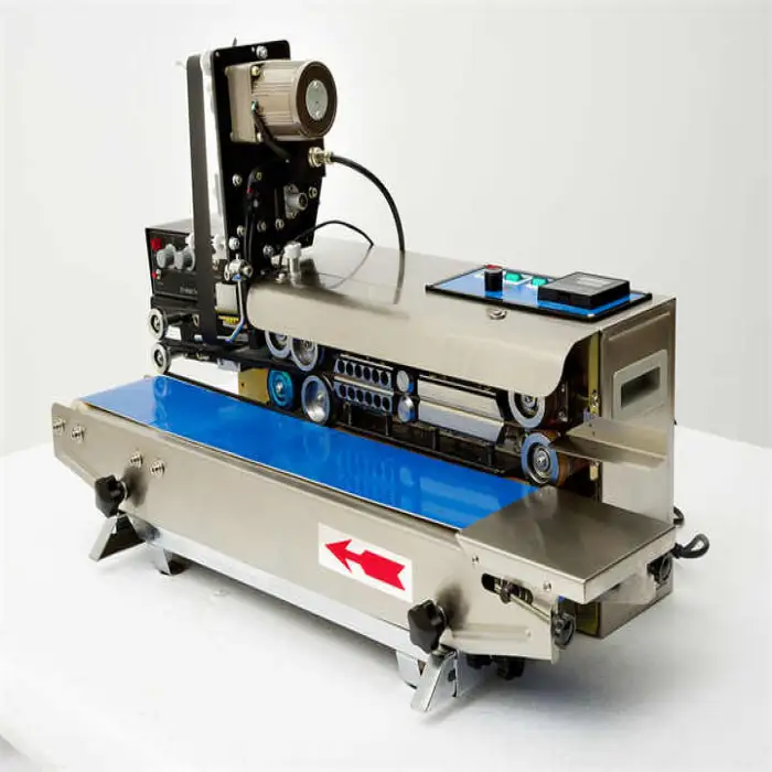 Semi Automatic Horizontal Continous Band Plastic Bag Packing Foil Sealing Machines