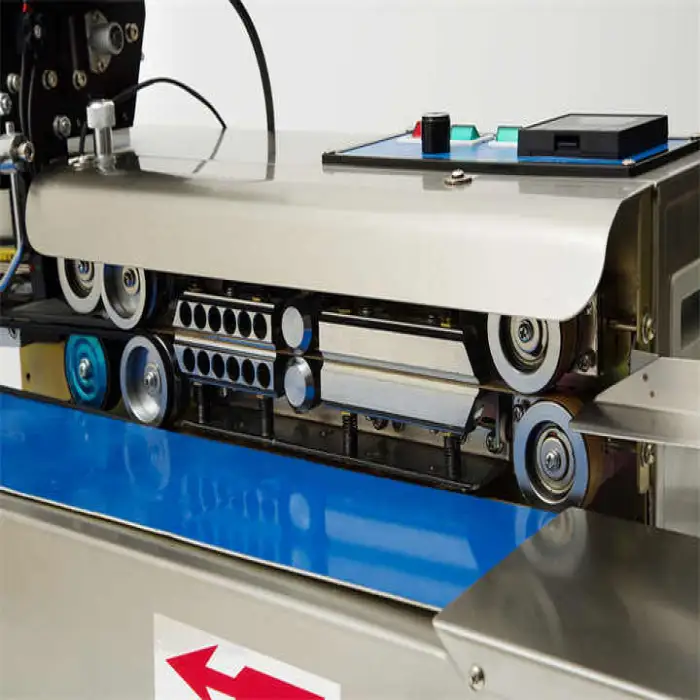 Semi Automatic Horizontal Continous Band Plastic Bag Packing Foil Sealing Machines