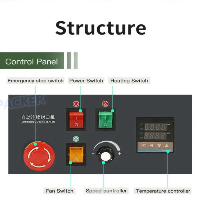 CE Certification Vertical Continuous Film Band Sealer Sealing Sealer Machine With Printing Machine