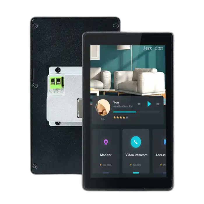 Smart Home Android Desktop Touch Tablet for Commercial Use 128GB Memory Octa Processor 4G Network NFC POE with Wall-Mount Option