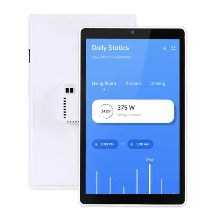 Portworld YC-SM08P Hotsale Smart Home Automation Screen 8 Inch RJ45 POE Embedded Control Touch Panel Android 13 Tablet PC