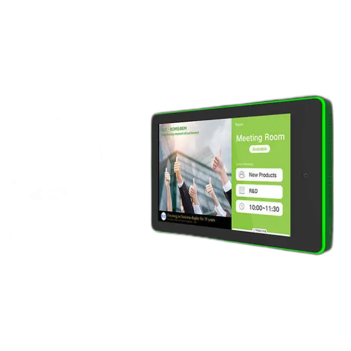 ELC Wall Mount Android POE Tablet Touch Screen 10.1 Inch Meeting Room Tablet Surrounding Led Light Tablette PC Optional NFC