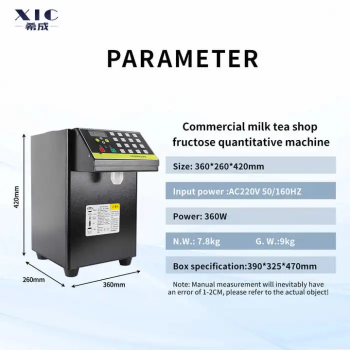 Stainless Steel Bubble Tea Coffee Syrup Fruit Juice Milkshake Dispenser Fructose Dispenser Machine